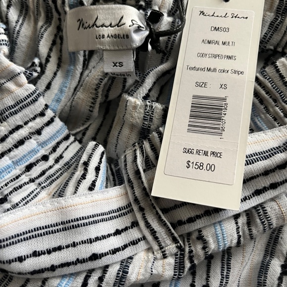 Michael Stars Striped High Waisted Pants - Picture 3 of 3